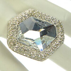 Kenneth Jay Lane KJL Crystal Cocktail Ring